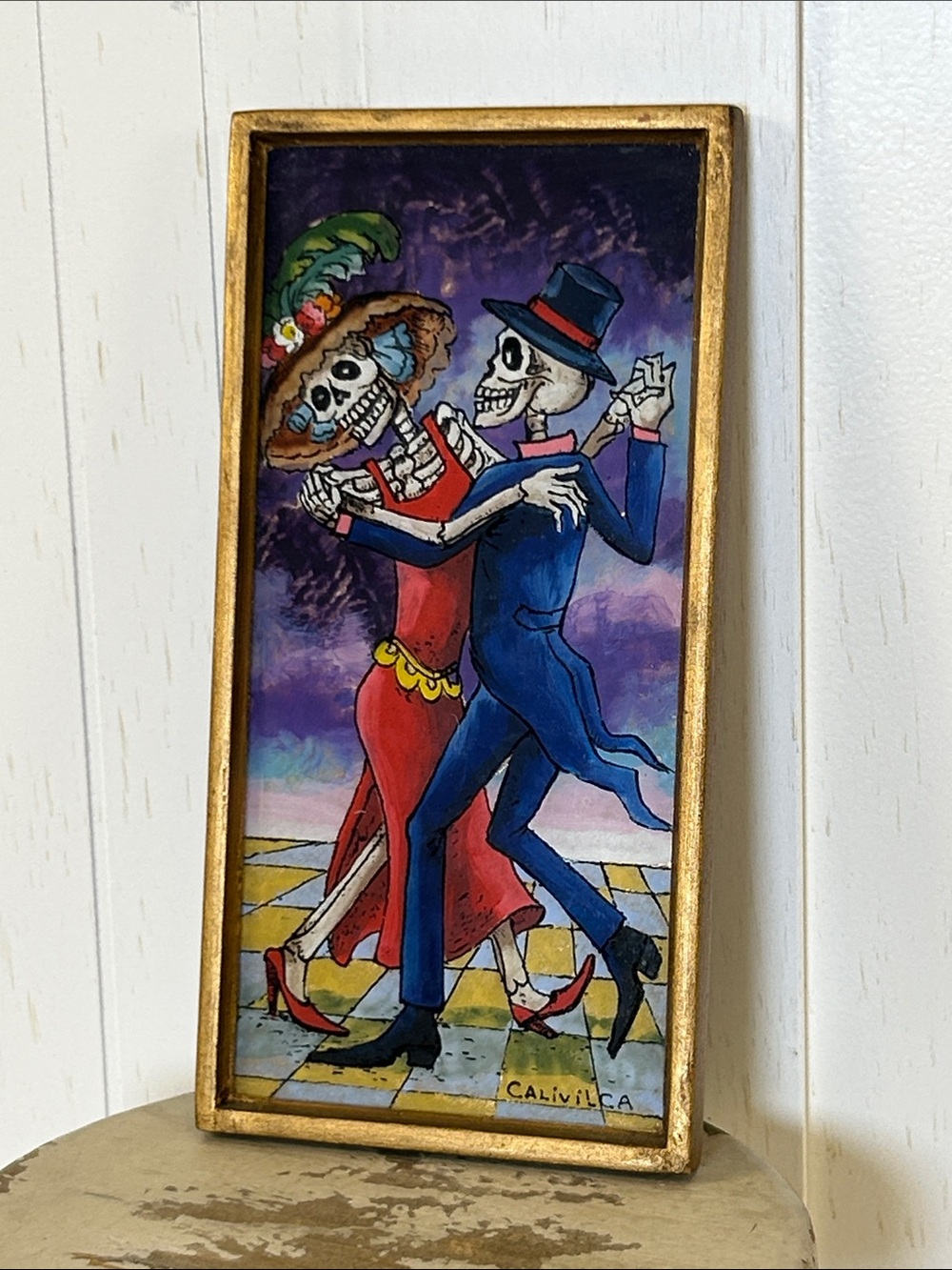 Calivilla The Dancers Day of the Dead Skeleton Folk Art